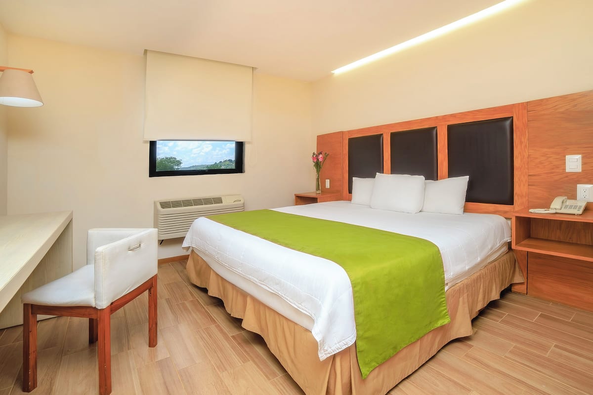 In-room safe, desk, laptop workspace, blackout curtains