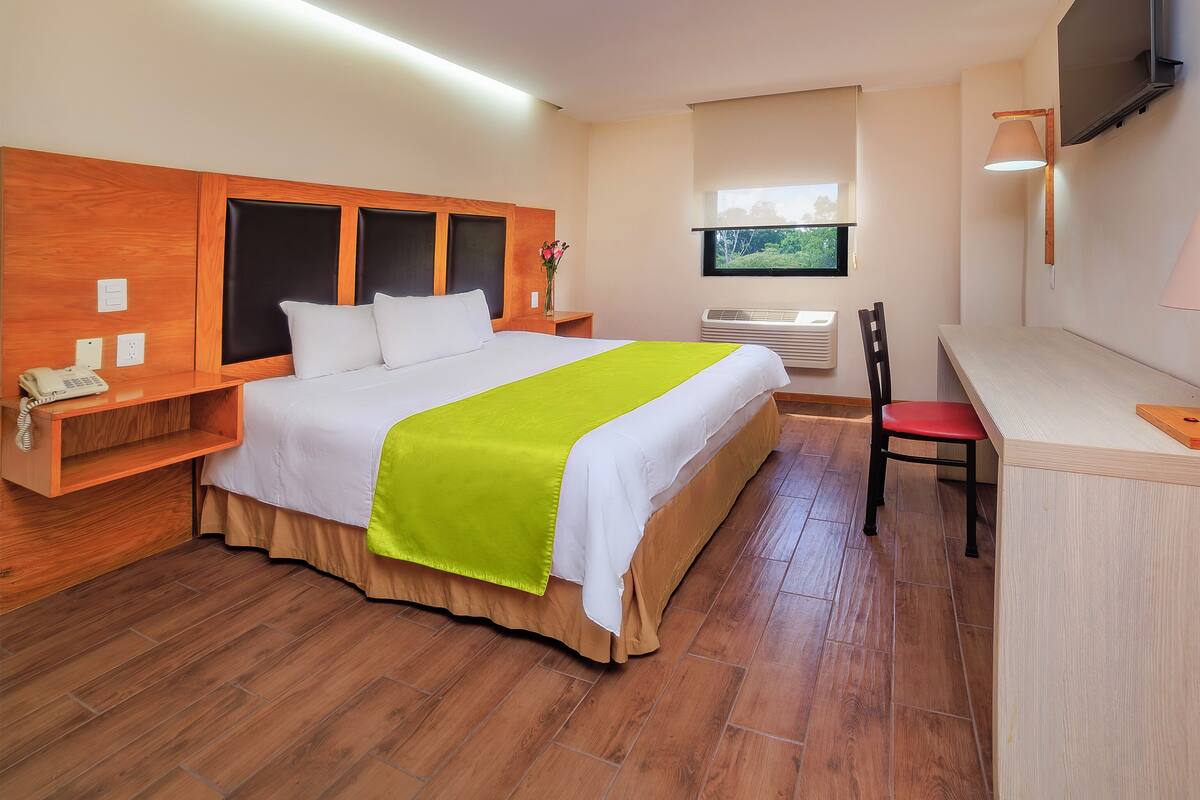 In-room safe, desk, laptop workspace, blackout curtains