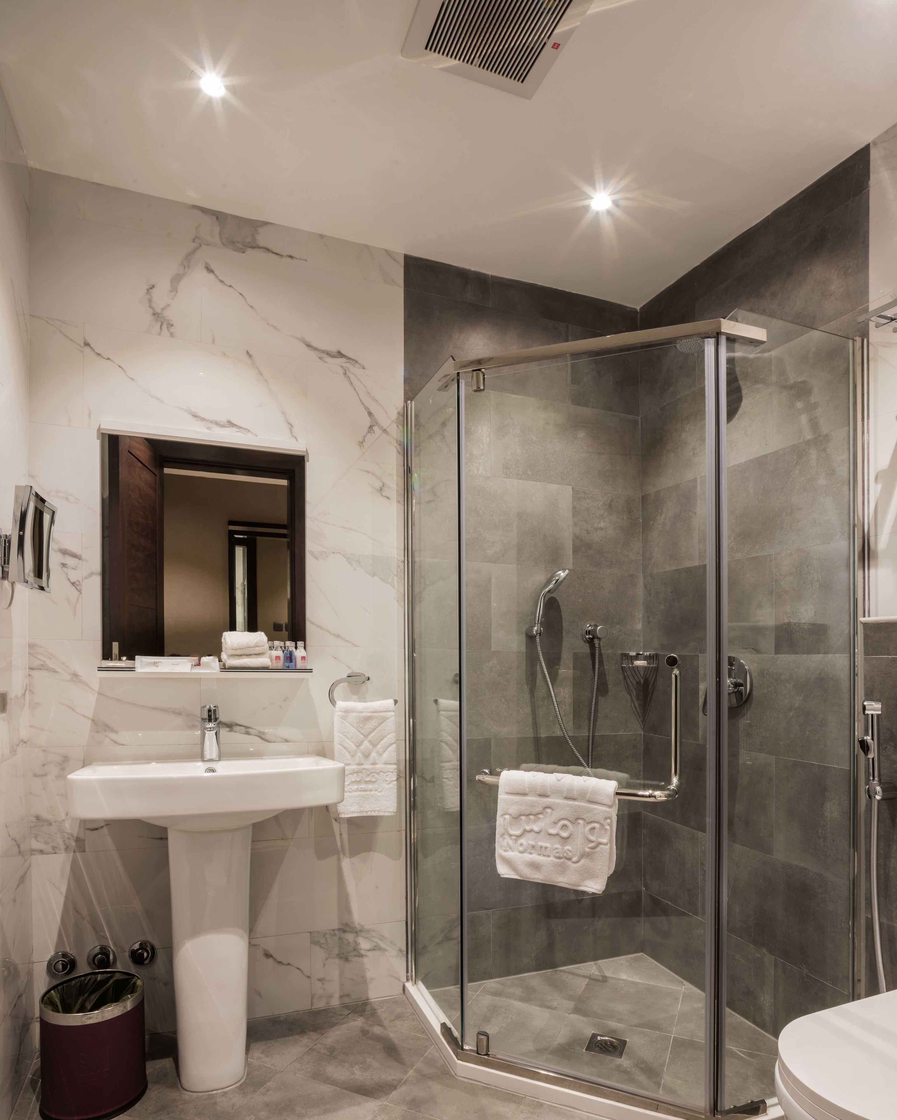 free toiletries, hair dryer, bathrobes, slippers