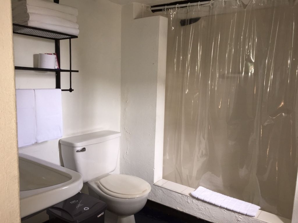 shower, rainfall showerhead, free toiletries, hair dryer