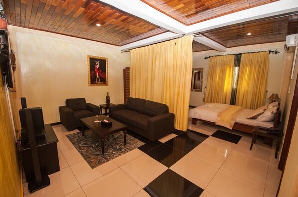 Suite | Área de sala de estar | Televisión de plasma