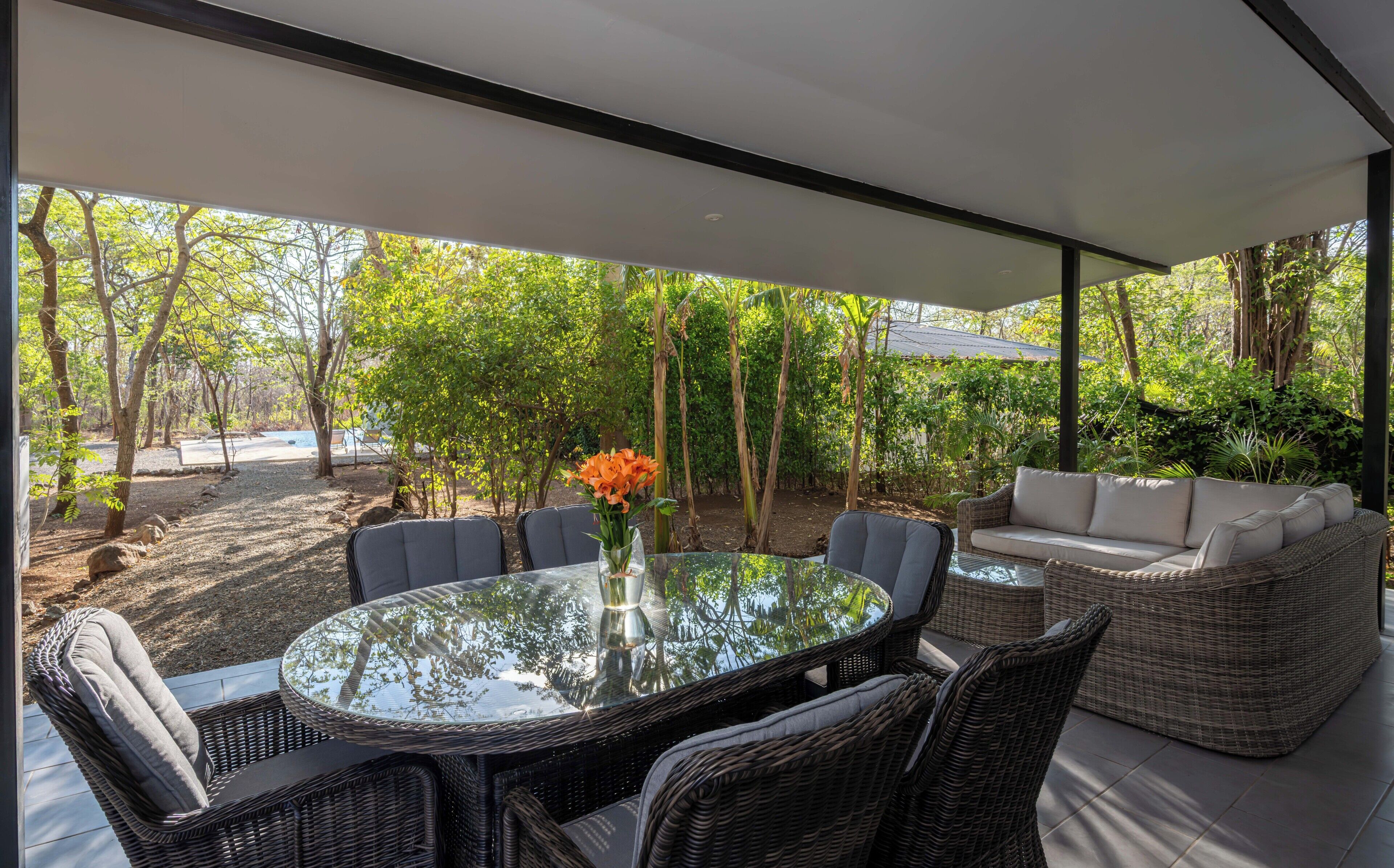 Deluxe Apartment, 1 King Bed with Sofa bed, Pool View | Terrace/patio