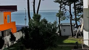 A residential area with a view of the sea, a satellite dish, and a small shed. - Zeleny Dom (Kobuleti)