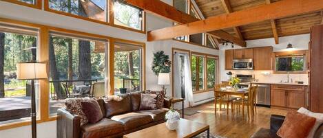 電視、壁爐、DVD 播放機、書籍