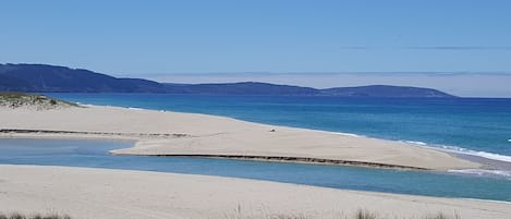 Vlak bij het strand