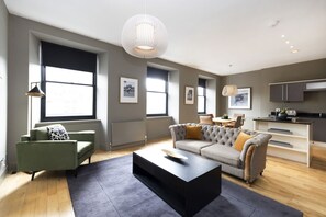 Flat-screen TV, fireplace, offices