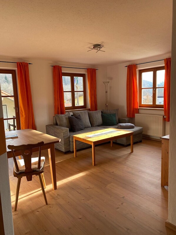 TV - Apartment Maria, 40 sqm, 1 bedroom and 1 living room, terrace, WLAN (Siegsdorf)
