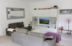 TV, DVD player, table football, ping pong