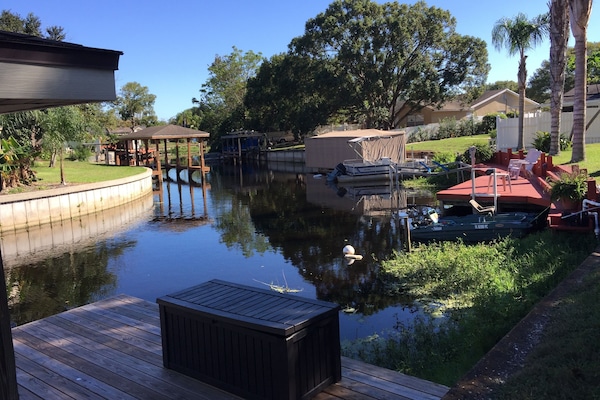 View of the canal from the dock.