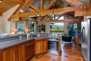Fridge, microwave, oven, stovetop - Abode at Skyline, outdoor living, mountain views (Jackson)