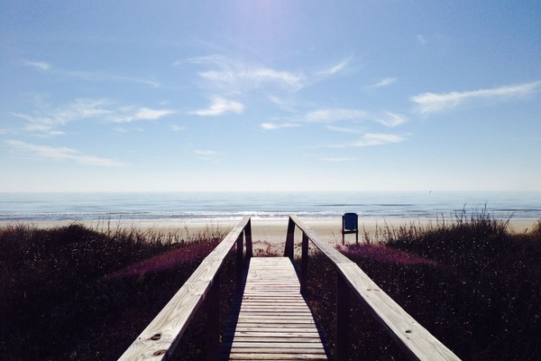 Beach nearby, sun loungers