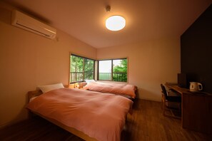 Værelse med 2 enkeltsenge (Ruri, Private Toilet) | Individuelt design, individuel indretning, gratis Wi-Fi, sengetøj