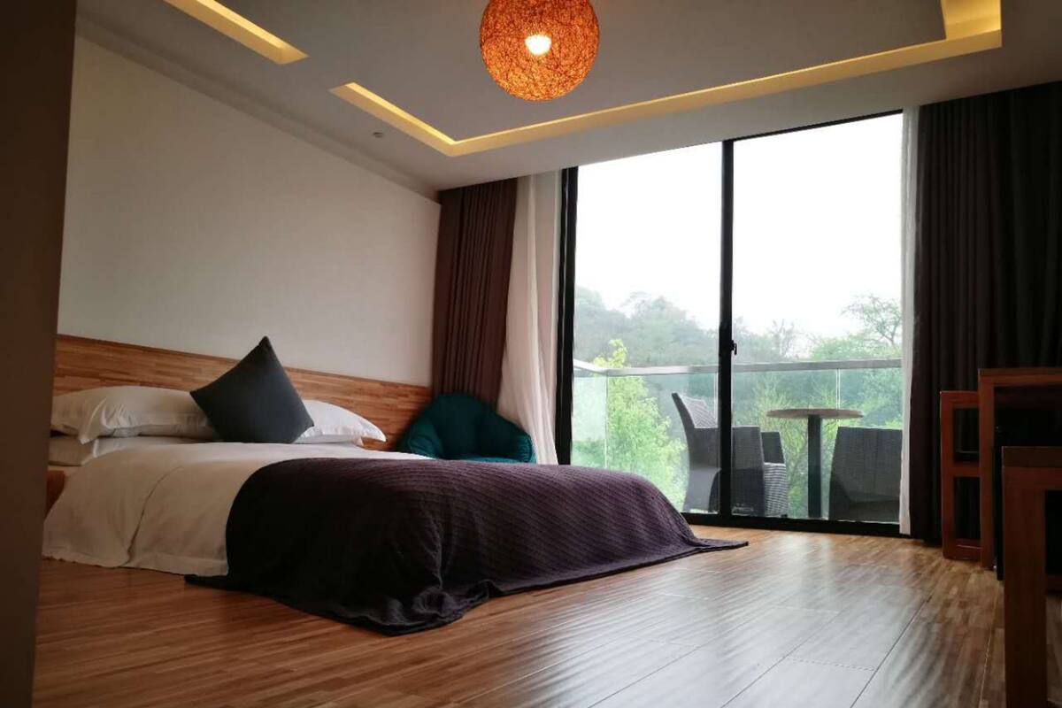 Tatami Double Room with Balcony | Desk, blackout drapes, free WiFi