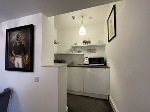 Lägenhet | Eget kök | Kylskåp, kaffe- och tebryggare, vattenkokare och brödrost