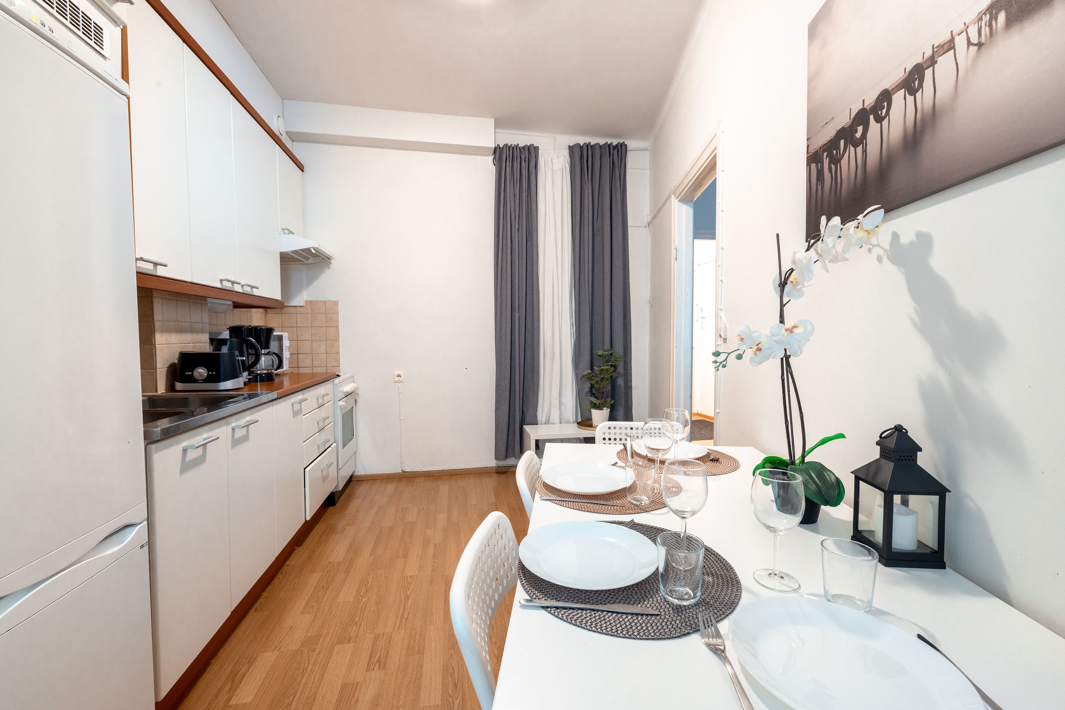 Superior studio, 1 queensize bed met slaapbank, niet-roken | Privékeuken | Een koelkast/vriezer, een magnetron, een oven, een kookplaat