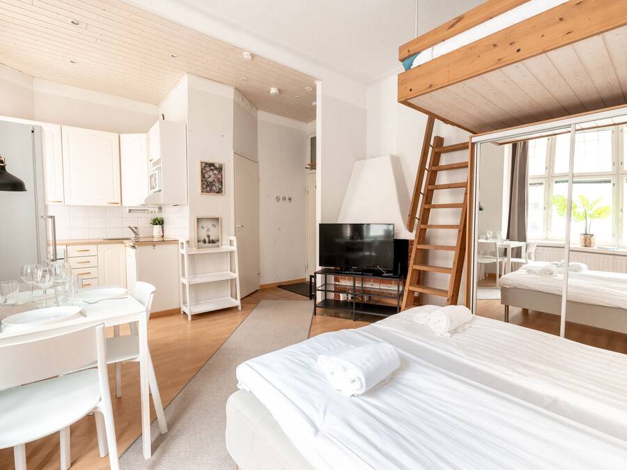 Studio Comfort, 2 Tempat Tidur Queen, Bebas Asap Rokok | Makan di kamar