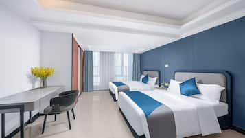 Premium bedding, down duvets, minibar, in-room safe