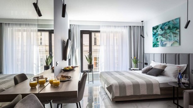 Studio – city, 1 soverom, tekjøkken | Oppholdsrom