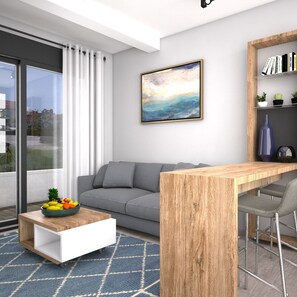 Apartment, 1 Schlafzimmer | Wohnzimmer | Flachbildfernseher