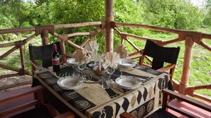 Outdoor dining - Burudika Manyara Lodge (Lake Manyara National Park)