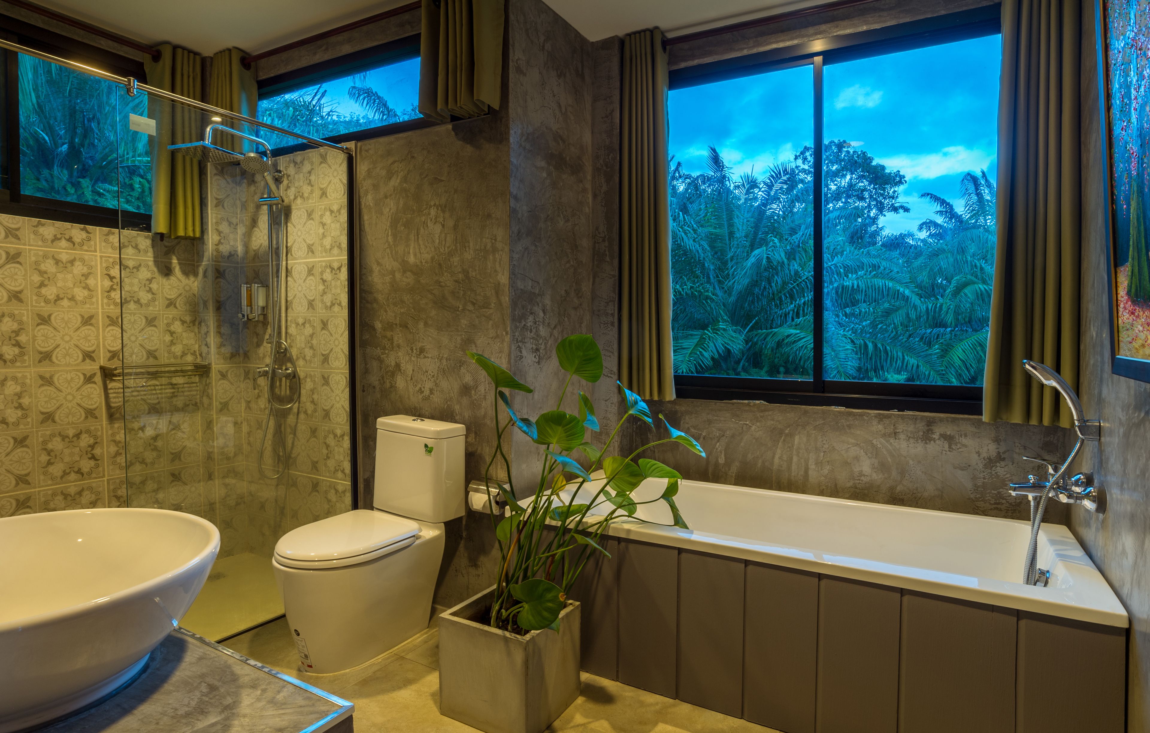 Three Bedrooms Villa (No.9) | 浴室 | 免费洗浴用品、吹风机、毛巾