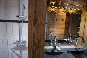 Shower, hair dryer