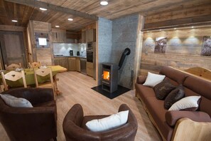 TV, fireplace, table football, ping pong