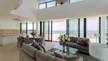 Presidential Penthouse, Sea View | Living area | Flat-screen TV