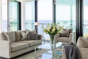Presidential Penthouse, Sea View | Living area | Flat-screen TV