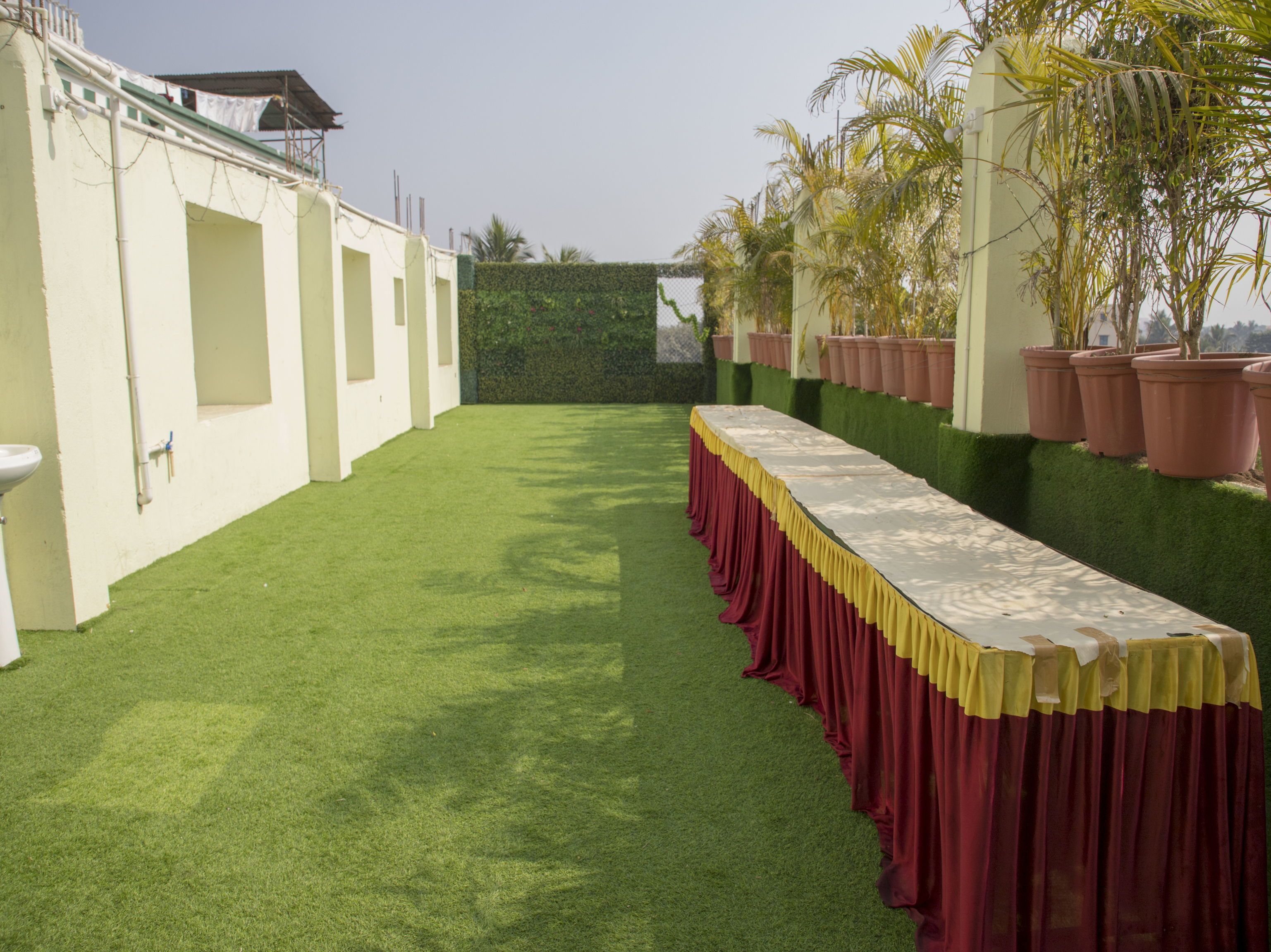 outdoor banquet area