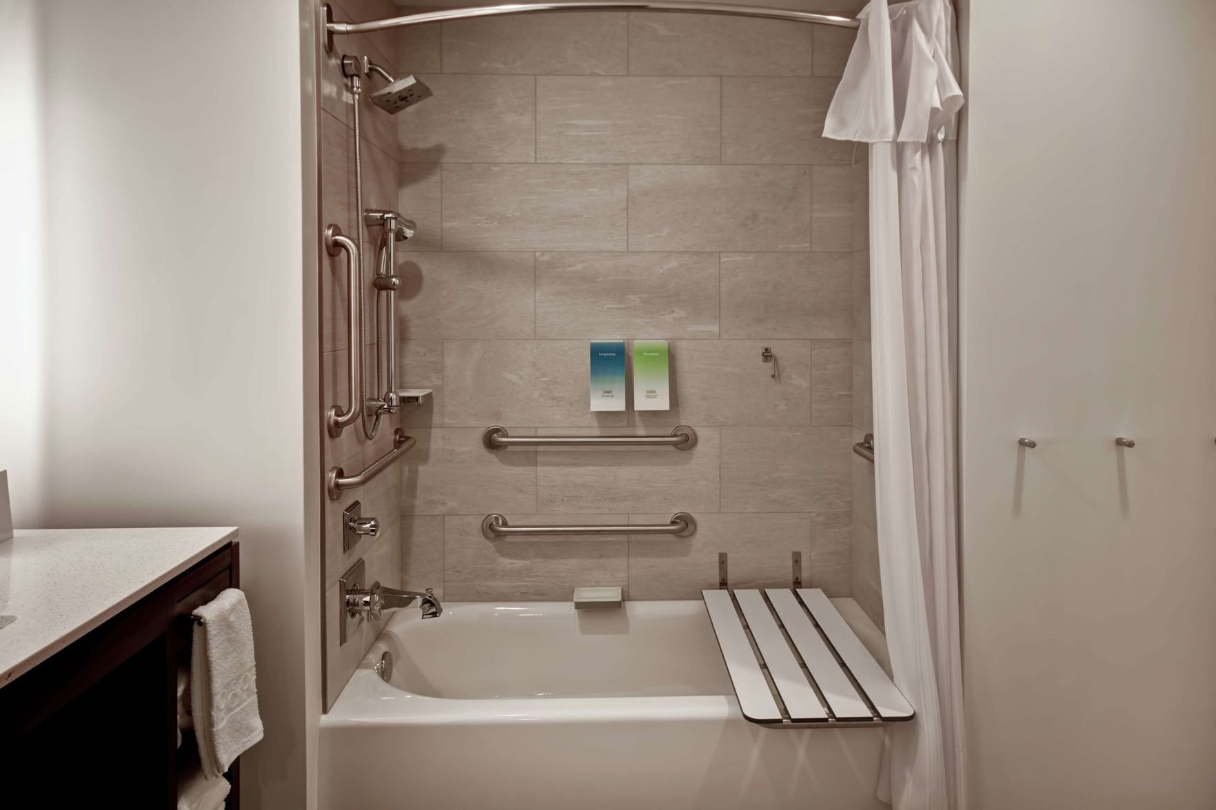 Bathroom | Shower, rainfall showerhead, free toiletries, hair dryer
