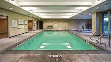 Indoor pool, open 6:00 AM to 11:00 PM, sun loungers