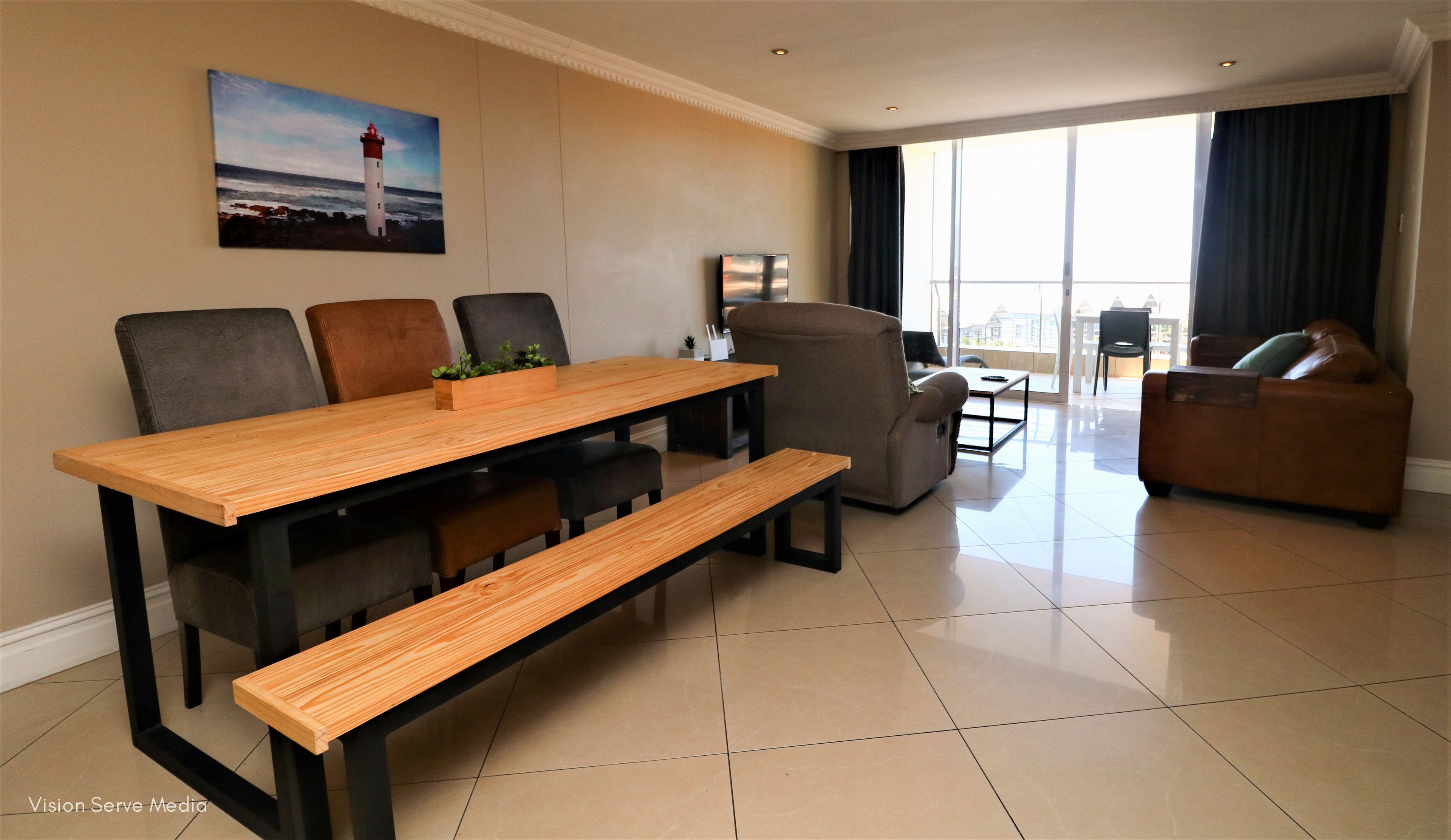 Luxury Duplex, 2 Bedrooms, Beach View, Beachside | Living room | Flat-screen TV, pay films