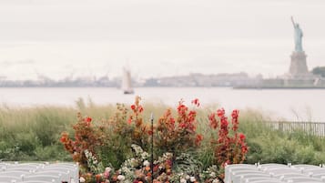 Outdoor wedding area