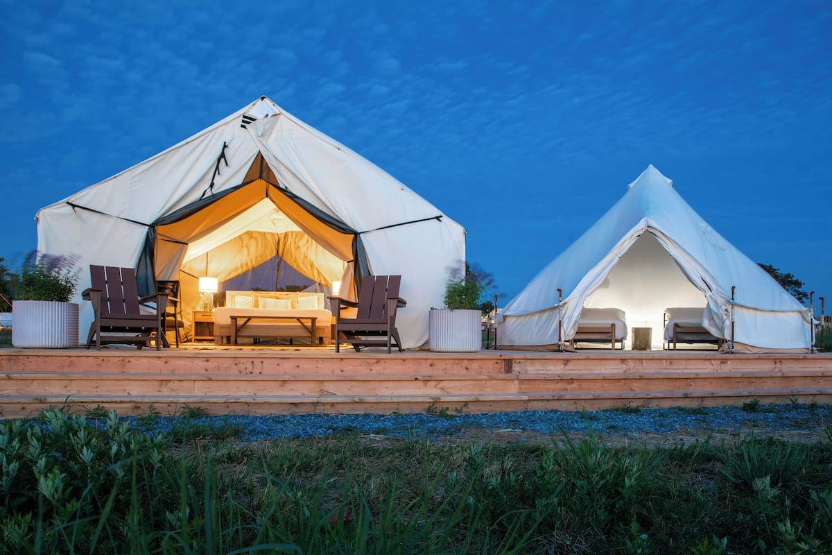 Journey Family Tents | 1 bedroom, premium bedding, down duvets, pillow-top beds