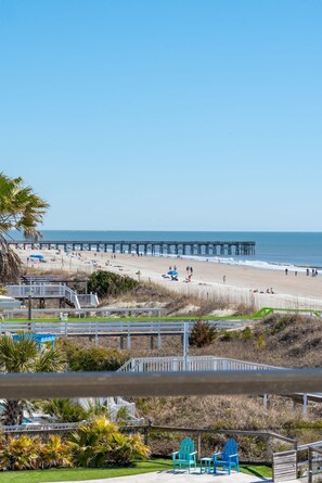 On the beach, sun loungers - OCEANFRONT / Sleeps 12 / SAND SERENITY / POOL / SPA / ELEVATOR / SUMMER KITCHEN (Isle of Palms)