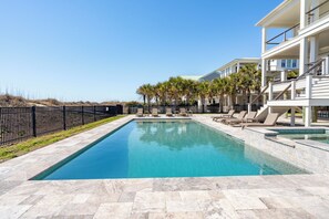 Outdoor pool, a heated pool
