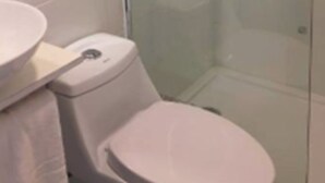 Double Room, Private Bathroom | Bathroom | Shower, free toiletries - Hotel Carande (Papudo)