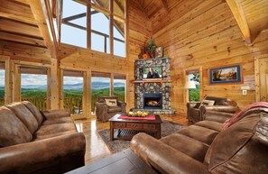TV, fireplace, video games, table football - Magical Moose: 2025 Specials! Amazing Views (Pigeon Forge)