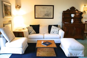 Fernseher, Kamin, DVD-Player, Bücher