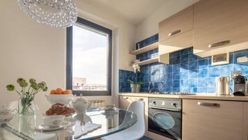 Fridge, oven, stovetop, dishwasher