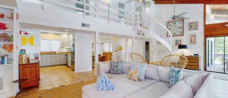 TV, fireplace, ping pong