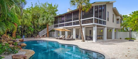 A heated pool
