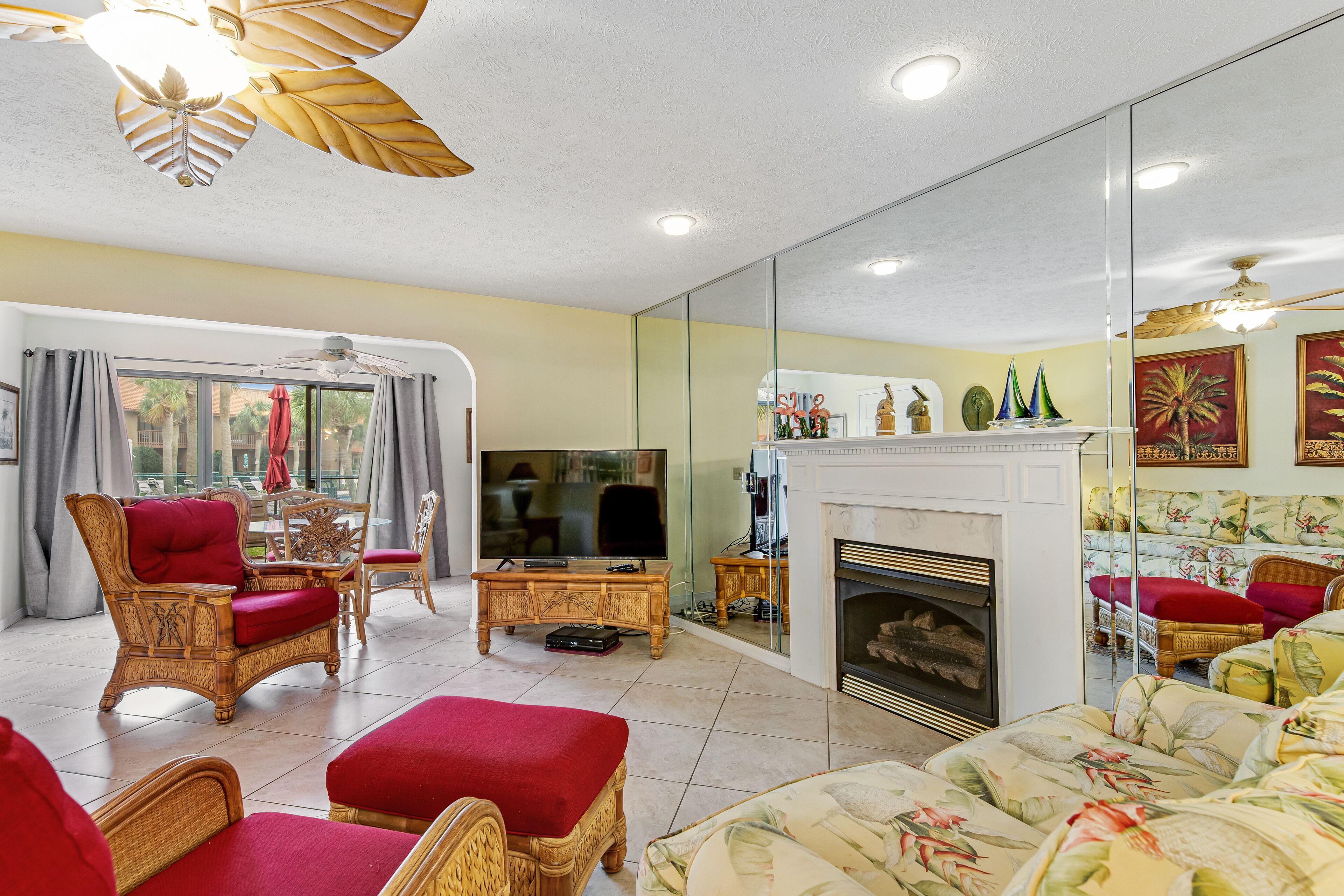 TV, DVD player, stereo