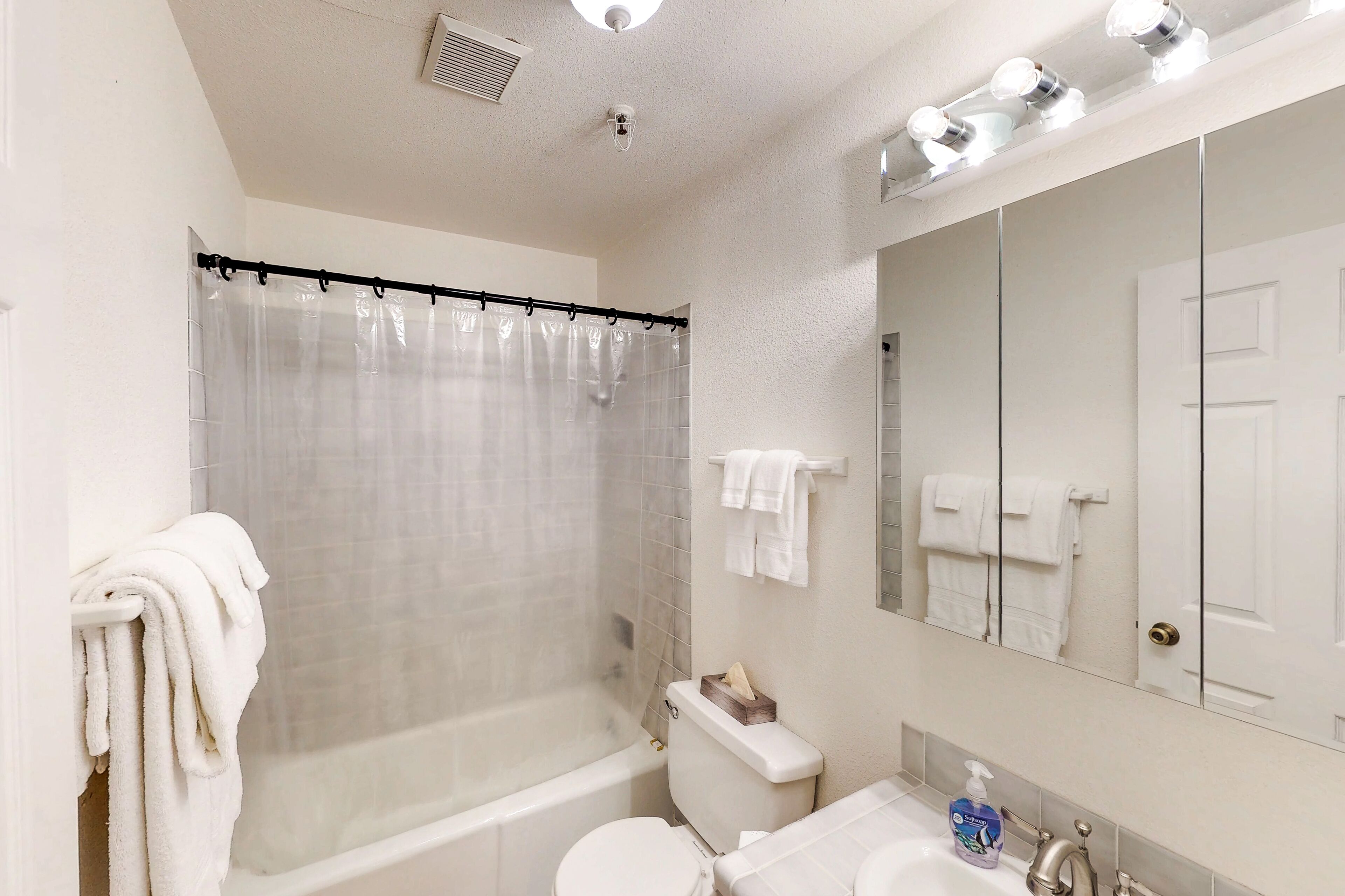 Free toiletries, hair dryer, towels