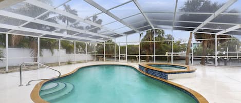 Indoor pool, a heated pool
