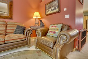 TV, fireplace, DVD player, streaming services