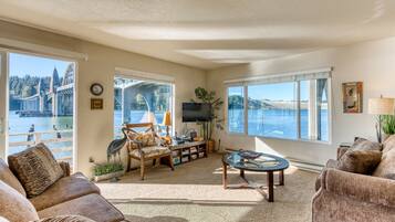 Télévision, lecteur de DVD, livres