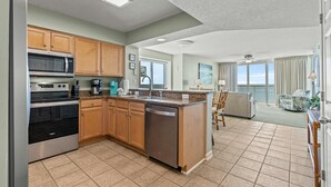 Private kitchen - Spacious Condo, Whirlpool Tub, Oceanfront Lazy River | Crescent Shores - S 1306 (North Myrtle Beach)