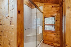 Free toiletries, hair dryer, towels - Dog-friendly cabin with wraparound deck, outdoor firepit, & game room (Blue Ridge)